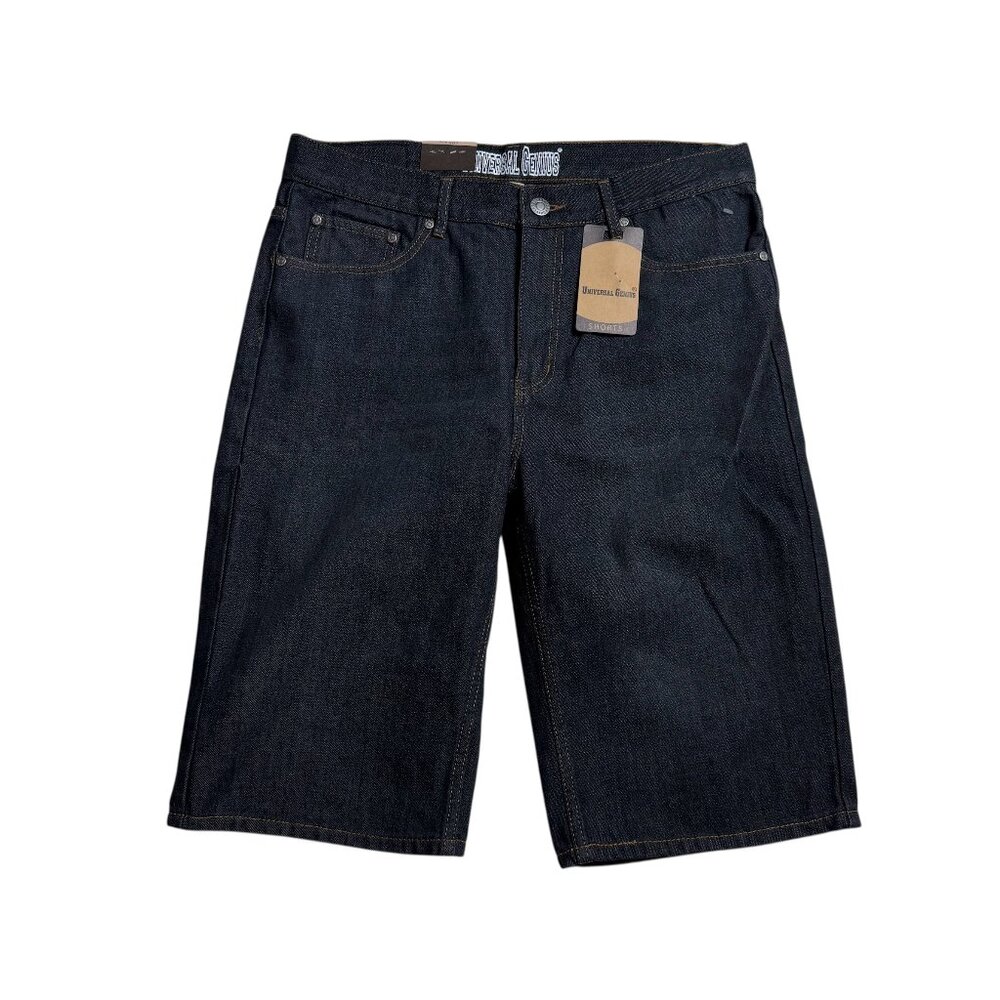 NWT Men's Universal Genius dark wash denim  shorts jorts  waist 34